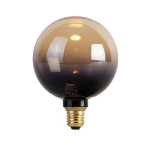 E27 dimbare LED lamp G125 zwart goud 3,5W 80 lm 1800K