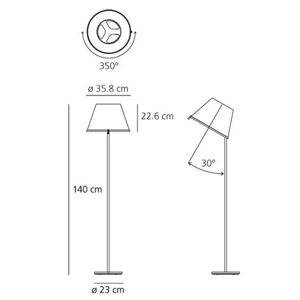 Artemide Artemide Choose stojací lampa pergamen/chrom