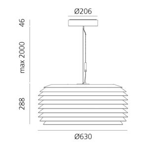 Artemide Artemide Slicing LED závěsné světlo, IP65, Ø 63 cm