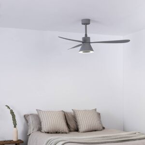 FARO BARCELONA Stropní ventilátor Amelia Cone, LED světlo, šedá