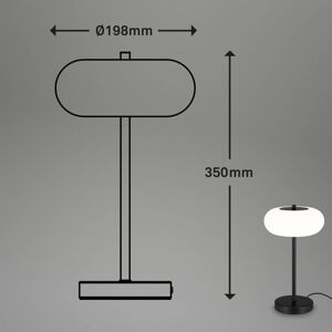 Briloner LED stolní lampa Voco s dotykovým stmívačem, černá