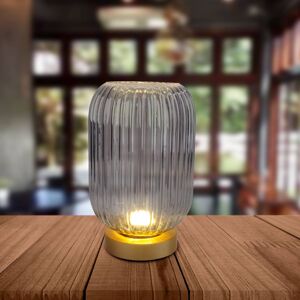 Näve LED dekor stolní lampa 5305558 aku stínidlo šedá