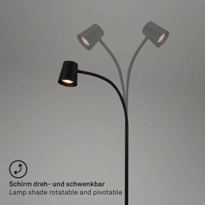 Briloner Stojací lampa Skriva, nastavitelná, GU10, černá