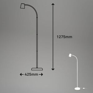 Briloner Stojací lampa Skriva, nastavitelná, GU10, bílá