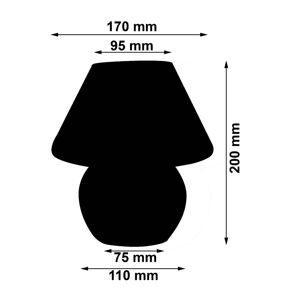 Busch Stolní lampa Glas, bílá, Ø 17 cm