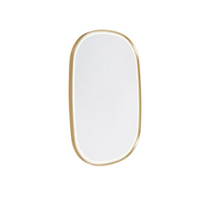 Oválné koupelnové zrcadlo zlaté 90x60 cm vč. LED s dotykovým stmívačem - Miral