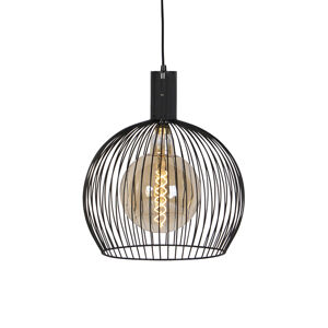 Designové kulaté závěsné svítidlo černé 40 cm - Dos