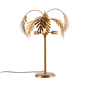 Stolní lampa Art Deco zlatá 3-světlo - Botanica