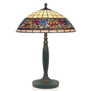 Artistar Stolní lampa Flora, Tiffany, dole otevřená, 62cm