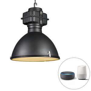 Inteligentní průmyslové závěsné svítidlo černé 53 cm vč. A60 Wifi - Sicko
