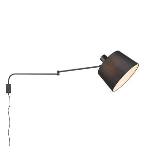 Moderní nástěnná lampa černá nastavitelná - Chantal