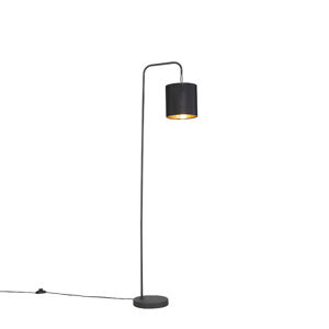 Chytrá stojací lampa černá vč. WiFi žárovky A60 - Lofty