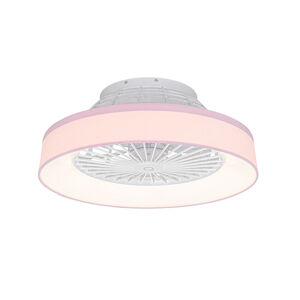 Stropní ventilátor růžový včetně LED s dálkovým ovládáním - Emily