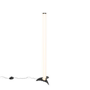 Design vloerlamp zwart incl. LED met afstandsbediening - Bomba