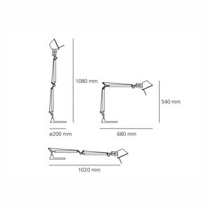 Artemide Artemide Tolomeo Mini stolní lampa s nohou 2700K