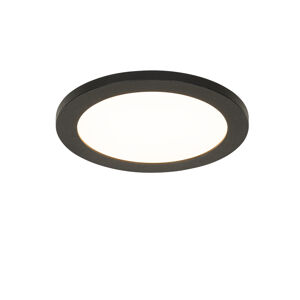 Moderní stropní svítidlo černé 22,5 cm vč. LED IP44 - Steve