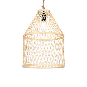 Landelijke buiten hanglamp rotan 40x55 cm - Calamus