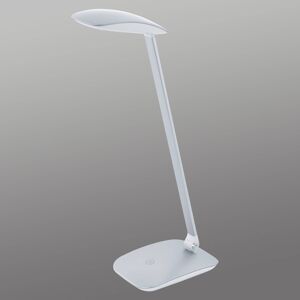 EGLO Stříbrná LED stolní lampa Cajero se stmívačem