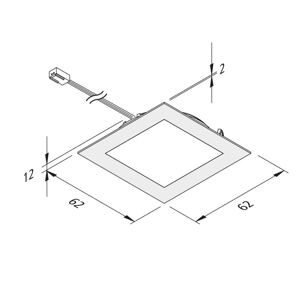 Hera LED podhledové světlo FAQ 58, ocel, 3 W, 4000K