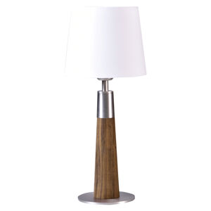 HerzBlut HerzBlut Conico stolní lampa bílá, ořech, 44cm