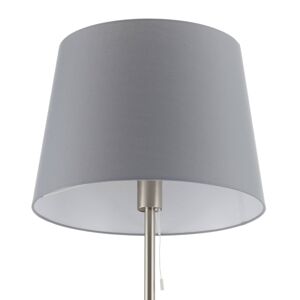 FISCHER & HONSEL Textilní stojací lampa Layer, čtecí světlo, šedá