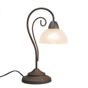 Vintage stolní lampa rezavě hnědá - Dallas