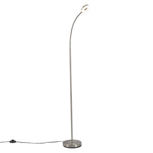 Moderní lampa na čtení z oceli s flexibilním ramenem včetně Led - Crach