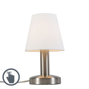 Moderní stolní lampa bílý nádech - Bello