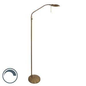 Klasická nastavitelná lampa na čtení LED se stmívačem bronzová - Timon