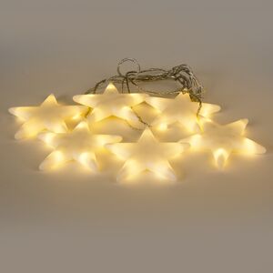 Vánoční osvětlovací struna světelná hvězda 6 teplé bílé LED 1,5 metru