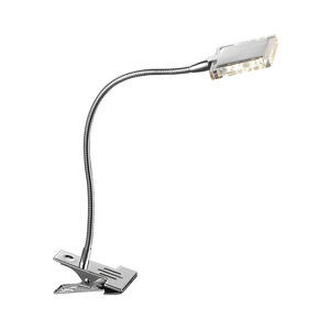 Moderní přímá chromová lampa s pružným ramenem vč. LED - Dana