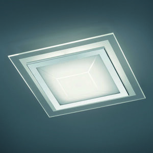 Moderní hranaté stropní svítidlo chromované vč. LED - Pyramid