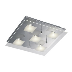 Moderní hranaté stropní svítidlo chromované včetně LED - Antonio
