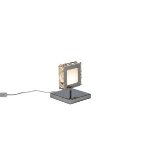 Designová stolní lampa chrom vč. LED - Chloe