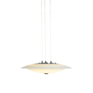 Moderní závěsná lampa z oceli s kulatým sklem - Daxam