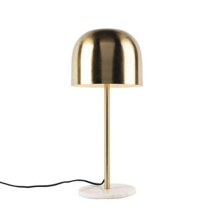 Stolní lampa ve stylu Art Deco zlatá s mramorovou základnou - Siréna
