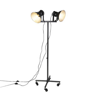 Průmyslová stojací lampa antracit 2-světlo - Mono