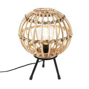 Venkovská stolní lampa stativ bambus 30 cm - Canna