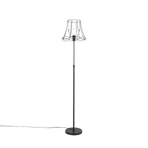 Stojací lampa černá srámem Granny 35 cm nastavitelná - Parte