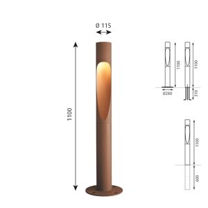 Louis Poulsen Louis Poulsen Flindt uzemněné 110 cm corten