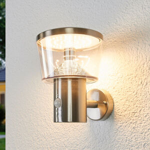 Lindby Venkovní nástěnné svítidlo se senzorem Antje s LED